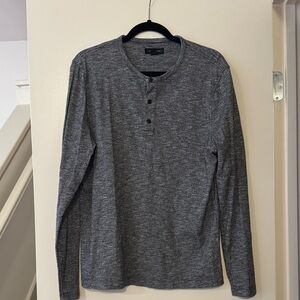 Men's Gray Henley Shirt
